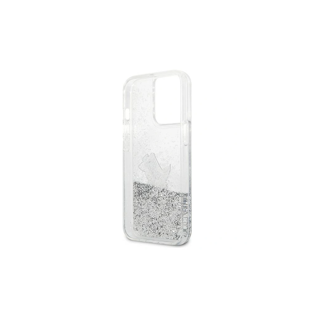 Hurtownia GSM - Etui Karl Lagerfeld KLHCP13XGCFS Apple iPhone 13 Pro Max stříbrný/hardcase Liquid Glitter Choupette Fun - KLD693SLV - {ean13} - Hurt