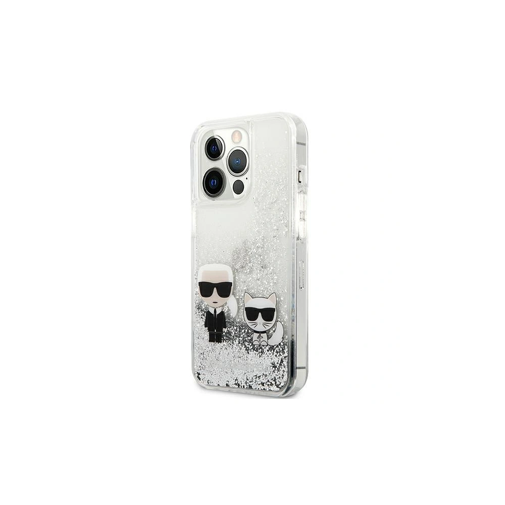 Hurtownia GSM - Etui Karl Lagerfeld KLHCP13XGKCS Apple iPhone 13 Pro Max srebrny/silver hardcase Liquid Glitter Karl&Choupette - KLD694SLV - {ean13} - Hurt