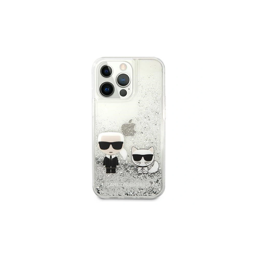 Hurtownia GSM - Etui Karl Lagerfeld KLHCP13XGKCS Apple iPhone 13 Pro Max srebrny/silver hardcase Liquid Glitter Karl&Choupette - KLD694SLV - {ean13} - Hurt