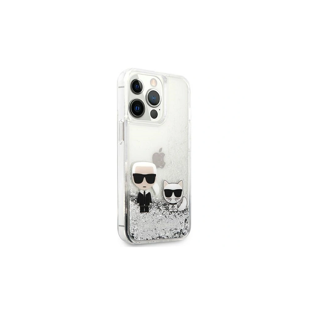 Hurtownia GSM - Etui Karl Lagerfeld KLHCP13XGKCS Apple iPhone 13 Pro Max srebrny/silver hardcase Liquid Glitter Karl&Choupette - KLD694SLV - {ean13} - Hurt