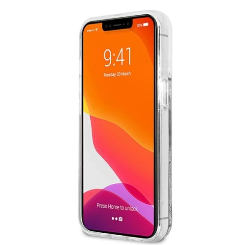 Etui Karl Lagerfeld KLHCP13XGKCS Apple iPhone 13 Pro Max srebrny/silver hardcase Liquid Glitter Karl&Choupette