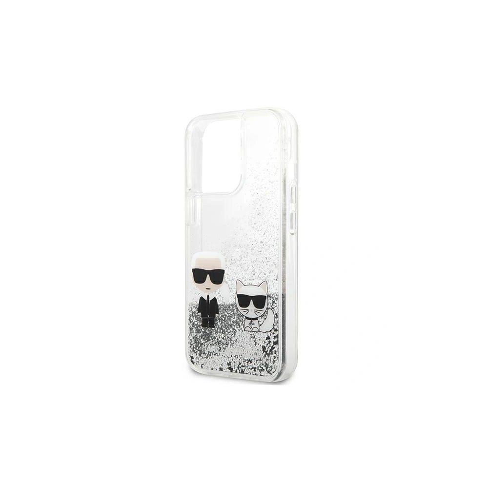 Hurtownia GSM - Etui Karl Lagerfeld KLHCP13XGKCS Apple iPhone 13 Pro Max srebrny/silver hardcase Liquid Glitter Karl&Choupette - KLD694SLV - {ean13} - Hurt
