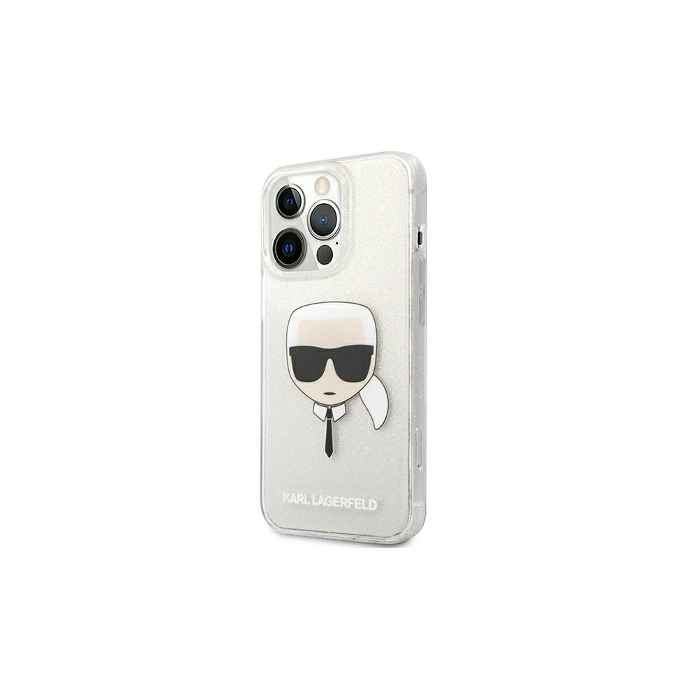 Hurtownia GSM - Etui Karl Lagerfeld KLHCP13XKHTUGLS Apple iPhone 13 Pro Max stříbrný/silver hardcase Glitter Karl`s Head - KLD695SLV - {ean13} - Hurt