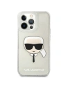Wholesale Karl Lagerfeld KLHCP13XKHTUGLS Apple iPhone 13 Pro Max silver hardcase Glitter Karl`s Head - KLD695SLV - {ean13} - Hurt