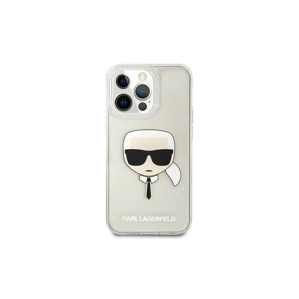 Hurtownia GSM - Etui Karl Lagerfeld KLHCP13XKHTUGLS Apple iPhone 13 Pro Max srebrny/silver hardcase Glitter Karl`s Head - KLD695SLV - {ean13} - Hurt