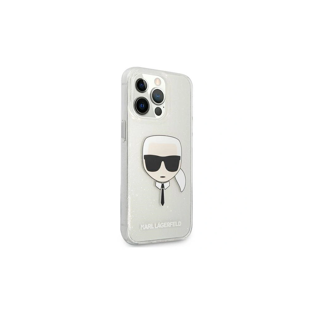 Hurtownia GSM - Etui Karl Lagerfeld KLHCP13XKHTUGLS Apple iPhone 13 Pro Max srebrny/silver hardcase Glitter Karl`s Head - KLD695SLV - {ean13} - Hurt
