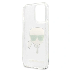 Etui Karl Lagerfeld KLHCP13XKHTUGLS Apple iPhone 13 Pro Max srebrny/silver hardcase Glitter Karl`s Head