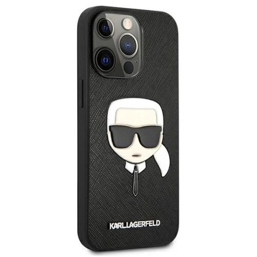 Etui Karl Lagerfeld KLHCP13XSAKHBK Apple iPhone 13 Pro Max czarny/black hardcase Saffiano Ikonik Karl`s Head