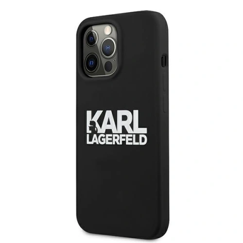 Etui Karl Lagerfeld KLHCP13XSLKLRBK Apple iPhone 13 Pro Max Silicone Stack Logo czarny/black
