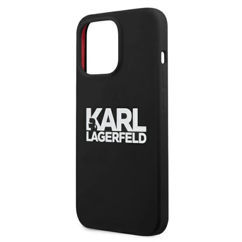 Etui Karl Lagerfeld KLHCP13XSLKLRBK Apple iPhone 13 Pro Max Silicone Stack Logo czarny/black