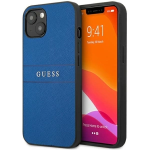 Guess GUHCP13SPSASBBL Apple iPhone 13 mini blue Saffiano Strap
