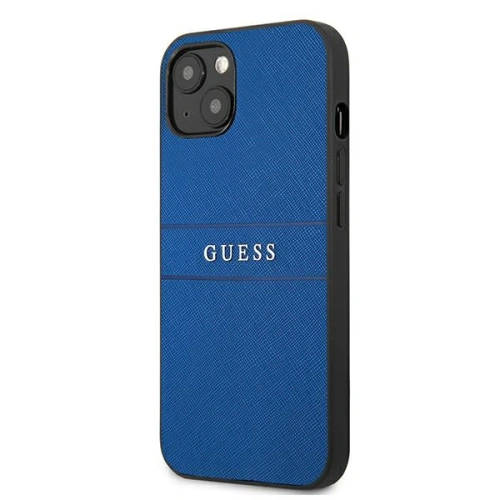 Etui Guess GUHCP13SPSASBBL Apple iPhone 13 mini niebieski/blue Saffiano Strap
