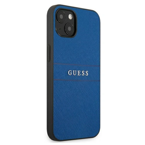 Etui Guess GUHCP13SPSASBBL Apple iPhone 13 mini niebieski/blue Saffiano Strap