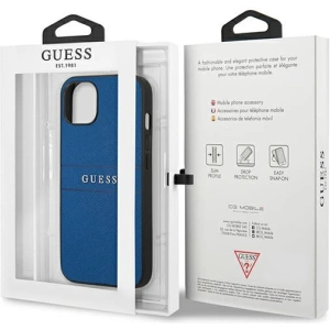 Hurtownia GSM - Case Guess GUHCP13SPSASBBL Apple iPhone 13 mini blau Saffiano Strap - GUE1336BLU - {ean13} - Hurt