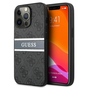 Etui Guess GUHCP13X4GDGR Apple iPhone 13 Pro Max šedý/grey hardcase 4G Stripe