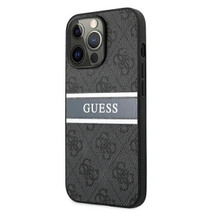 Guess GUHCP13X4GDGR Apple iPhone 13 Pro Max grey hardcase 4G Stripe