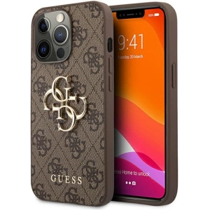 Etui Guess GUHCP13X4GMGBR Apple iPhone 13 Pro Max hnědý/brown hardcase 4G Big Metal Logo