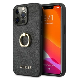 Etui Guess GUHCP13X4GMRGR Apple iPhone 13 Pro Max szary/grey hardcase 4G with ring stand