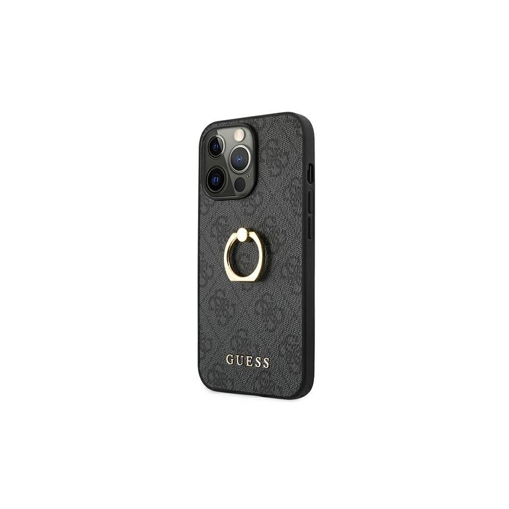 Wholesale Guess GUHCP13X4GMRGR Apple iPhone 13 Pro Max grey hardcase 4G with ring stand - GUE1339GRY - {ean13} - Hurt