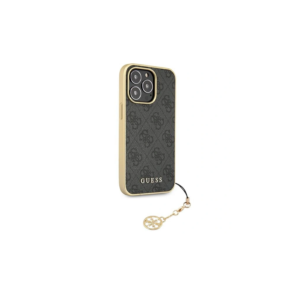 Hurtownia GSM - Etui Guess GUHCP13XGF4GGR Apple iPhone 13 Pro Max šedý/grey hardcase 4G Charms Collection - GUE1340GRY - {ean13} - Hurt