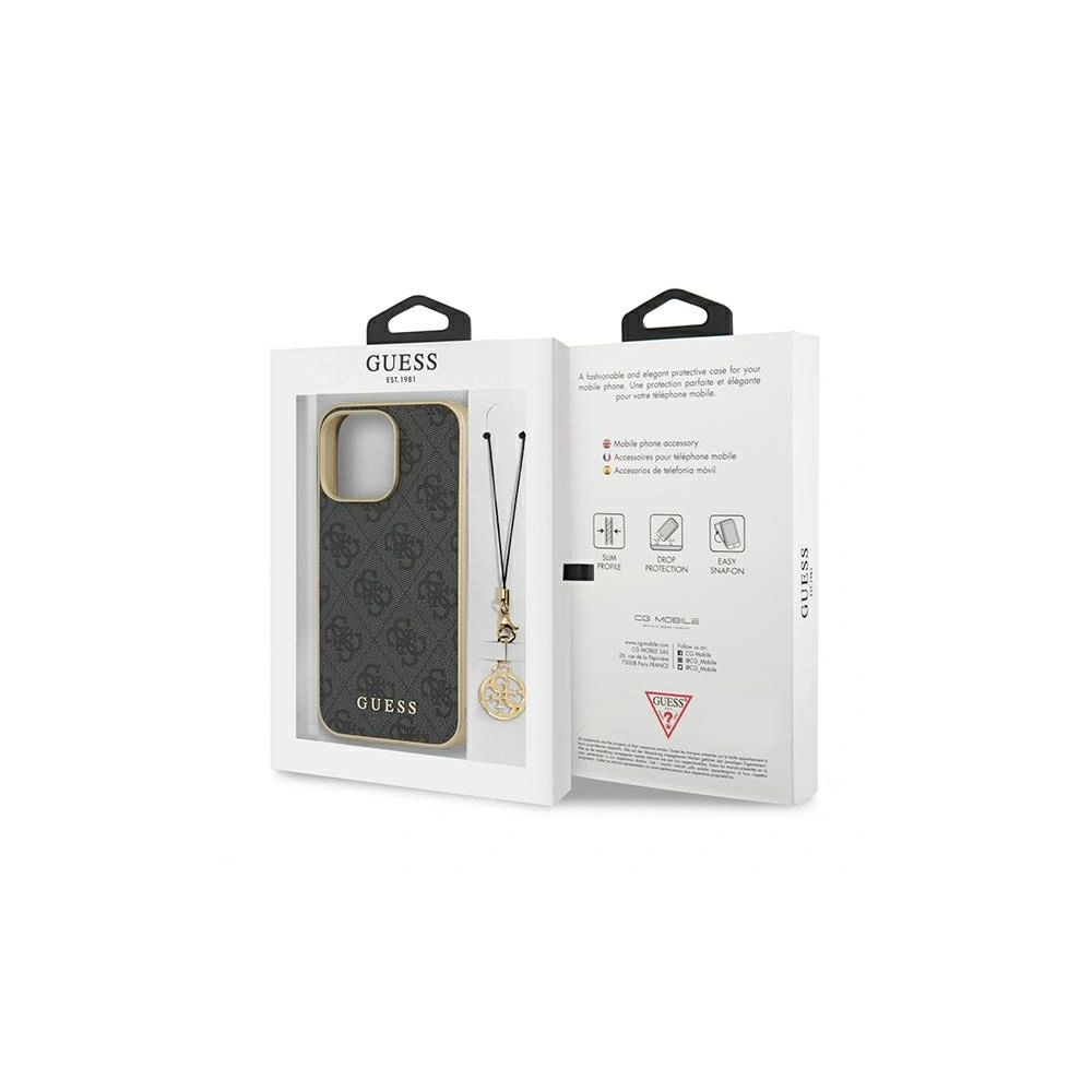 Hurtownia GSM - Etui Guess GUHCP13XGF4GGR Apple iPhone 13 Pro Max šedý/grey hardcase 4G Charms Collection - GUE1340GRY - {ean13} - Hurt