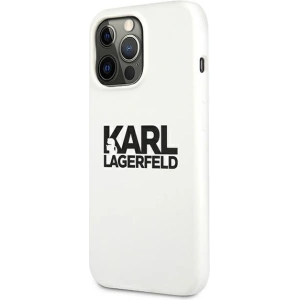 Etui Karl Lagerfeld KLHCP13XSLKLWH Apple iPhone 13 Pro Max Silicone Stack Logo biały/white