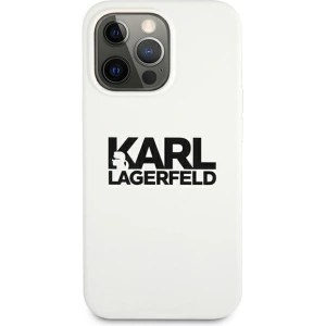 Etui Karl Lagerfeld KLHCP13XSLKLWH Apple iPhone 13 Pro Max Silicone Stack Logo biały/white