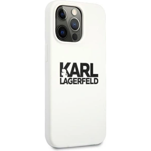 Etui Karl Lagerfeld KLHCP13XSLKLWH Apple iPhone 13 Pro Max Silicone Stack Logo biały/white