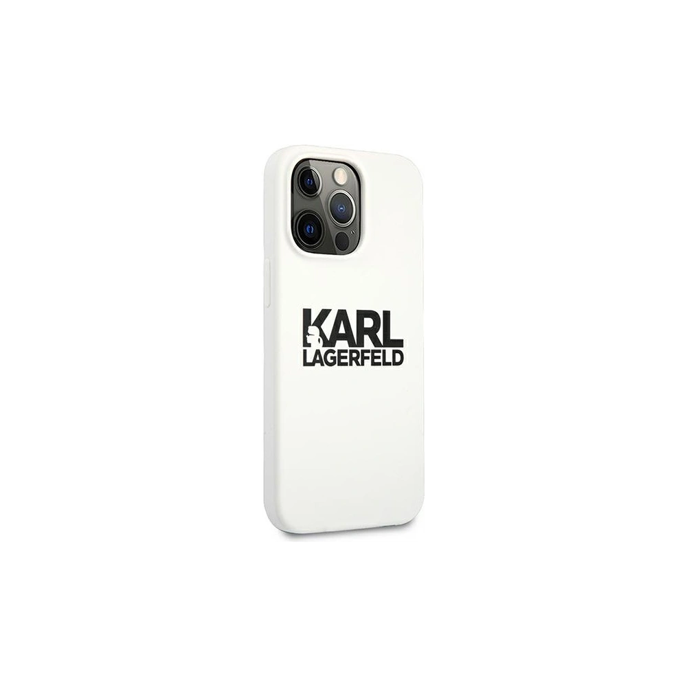 Hurtownia GSM - Etui Karl Lagerfeld KLHCP13XSLKLWH Apple iPhone 13 Pro Max Silicone Stack Logo biały/white - KLD698WHT - {ean13} - Hurt