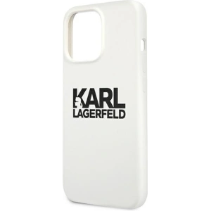 Etui Karl Lagerfeld KLHCP13XSLKLWH Apple iPhone 13 Pro Max Silicone Stack Logo biały/white
