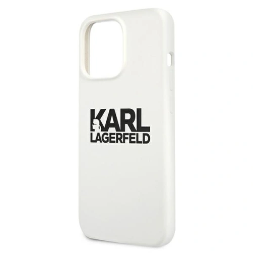 Etui Karl Lagerfeld KLHCP13XSLKLWH Apple iPhone 13 Pro Max Silicone Stack Logo biały/white