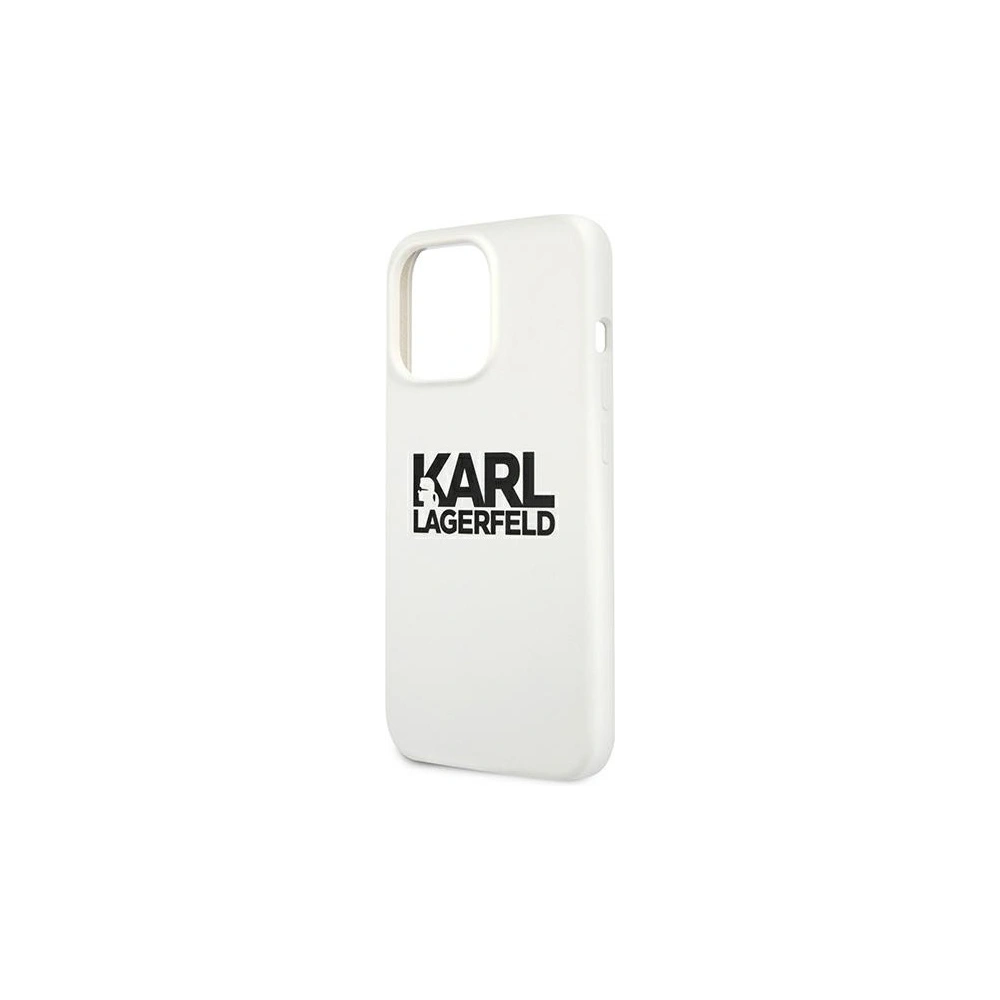 Hurtownia GSM - Etui Karl Lagerfeld KLHCP13XSLKLWH Apple iPhone 13 Pro Max Silicone Stack Logo biały/white - KLD698WHT - {ean13} - Hurt