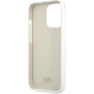 Etui Karl Lagerfeld KLHCP13XSLKLWH Apple iPhone 13 Pro Max Silicone Stack Logo biały/white