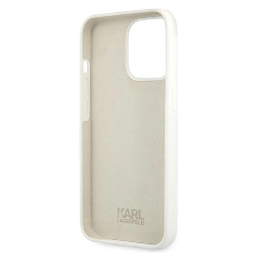 Etui Karl Lagerfeld KLHCP13XSLKLWH Apple iPhone 13 Pro Max Silicone Stack Logo biały/white