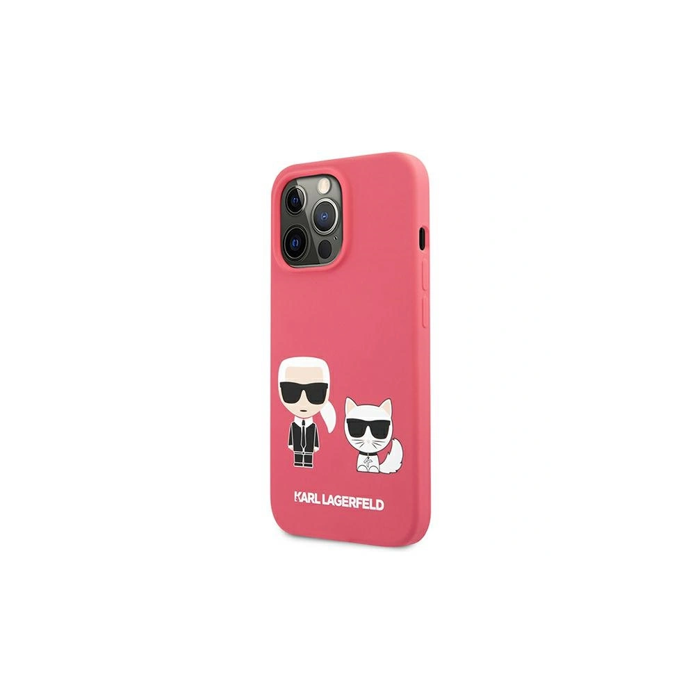 Wholesale Karl Lagerfeld KLHCP13XSSKCP Apple iPhone 13 Pro Max hardcase pink Silicone Karl & Choupette - KLD699PNK - {ean13} - Hurt