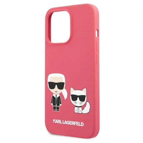 Etui Karl Lagerfeld KLHCP13XSSKCP Apple iPhone 13 Pro Max hardcase różowy/pink Silicone Karl & Choupette