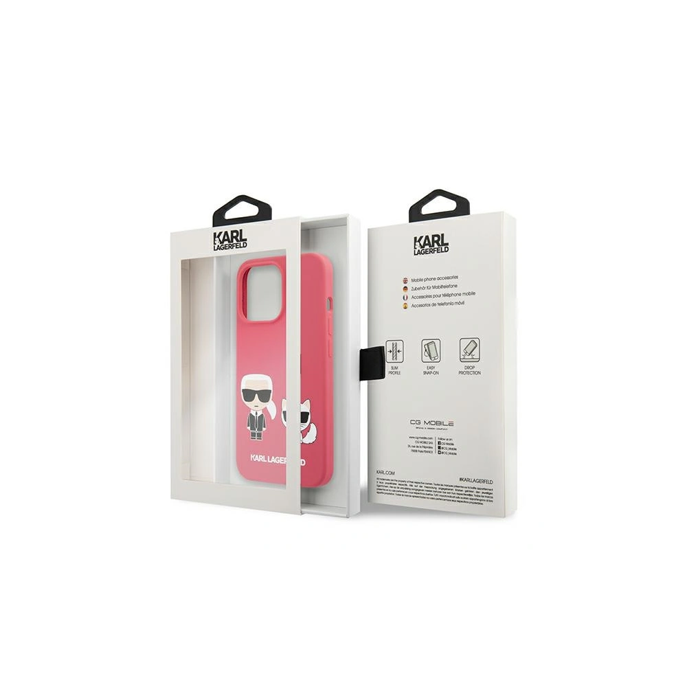 Hurtownia GSM - Etui Karl Lagerfeld KLHCP13XSSKCP Apple iPhone 13 Pro Max hardcase różowy/pink Silicone Karl & Choupette - KLD699PNK - {ean13} - Hurt