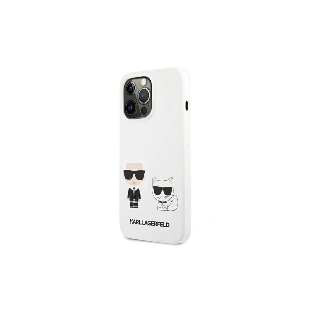 Hurtownia GSM - Etui Karl Lagerfeld KLHCP13XSSKCW Apple iPhone 13 Pro Max hardcase biały/white Silicone Karl & Choupette - KLD700WHT - {ean13} - Hurt