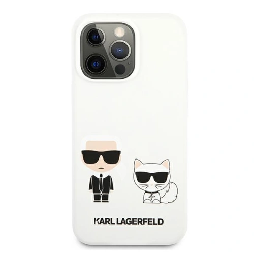 Etui Karl Lagerfeld KLHCP13XSSKCW Apple iPhone 13 Pro Max hardcase biały/white Silicone Karl & Choupette