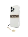 Hurtownia GSM - Etui Guess GUHCP13XKB4GBR Apple iPhone 13 Pro Max průhledný tvrdý obal 4G hnědý popruh charm - GUE1342CL - {ean13} - Hurt