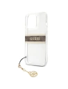 Hurtownia GSM - Etui Guess GUHCP13XKB4GBR Apple iPhone 13 Pro Max průhledný tvrdý obal 4G hnědý popruh charm - GUE1342CL - {ean13} - Hurt