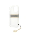 Hurtownia GSM - Etui Guess GUHCP13XKB4GBR Apple iPhone 13 Pro Max průhledný tvrdý obal 4G hnědý popruh charm - GUE1342CL - {ean13} - Hurt