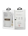 Hurtownia GSM - Etui Guess GUHCP13XKB4GBR Apple iPhone 13 Pro Max průhledný tvrdý obal 4G hnědý popruh charm - GUE1342CL - {ean13} - Hurt