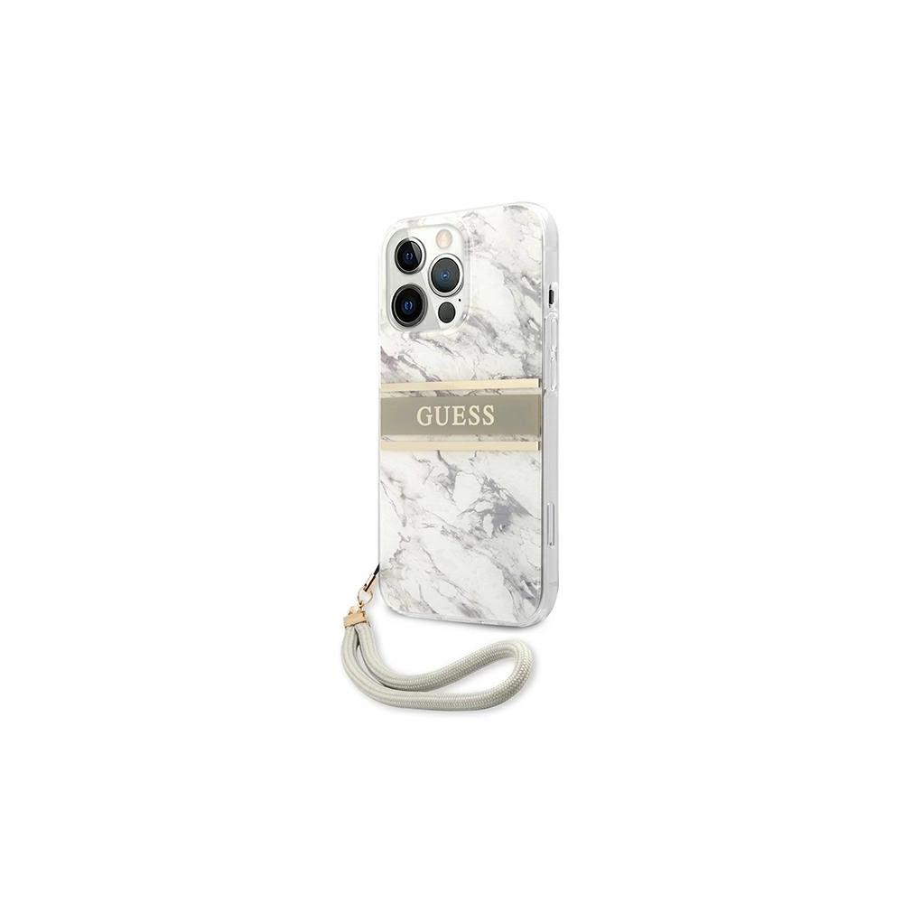 Hurtownia GSM - Etui Guess GUHCP13XKMABGR Apple iPhone 13 Pro Max szary/grey hardcase Marble Strap Collection - GUE1343GRY - {ean13} - Hurt
