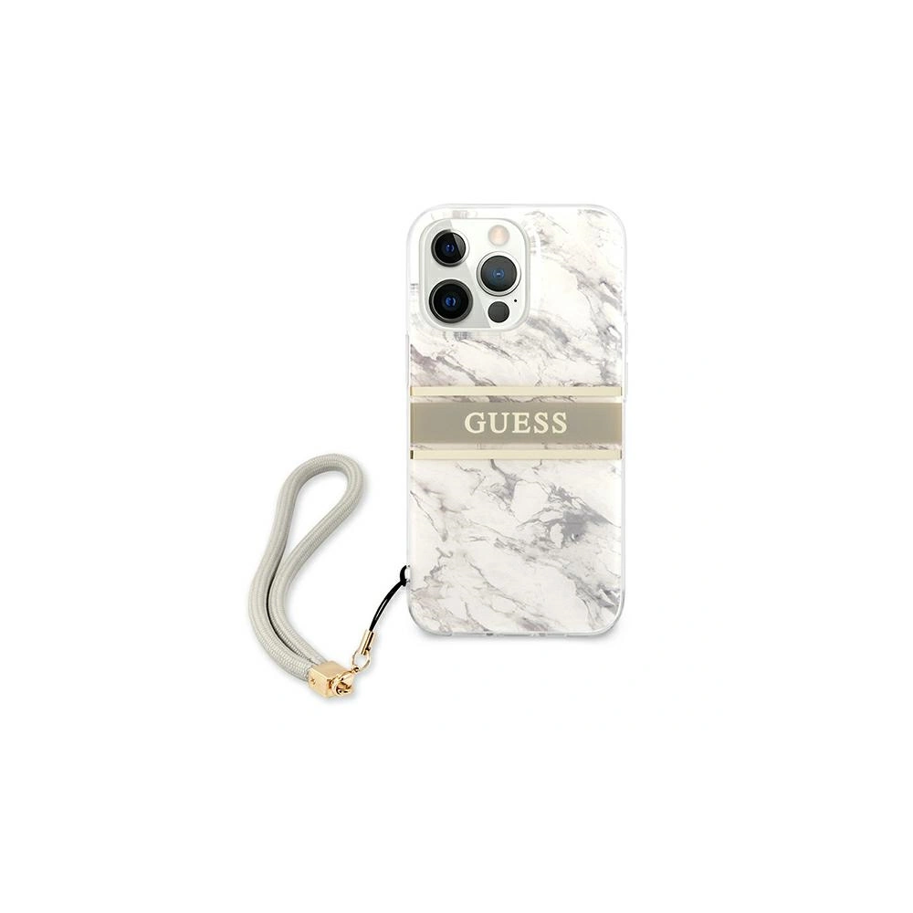 Hurtownia GSM - Etui Guess GUHCP13XKMABGR Apple iPhone 13 Pro Max szary/grey hardcase Marble Strap Collection - GUE1343GRY - {ean13} - Hurt