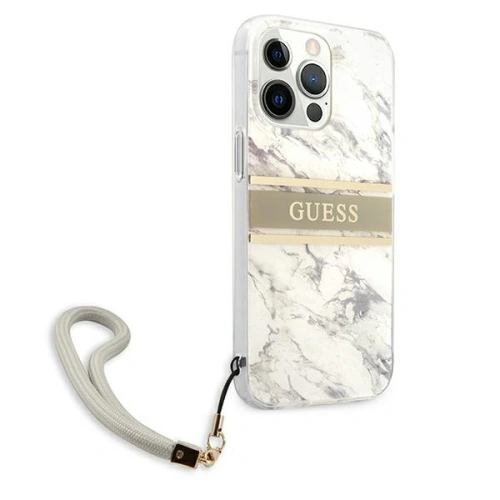 Etui Guess GUHCP13XKMABGR Apple iPhone 13 Pro Max szary/grey hardcase Marble Strap Collection