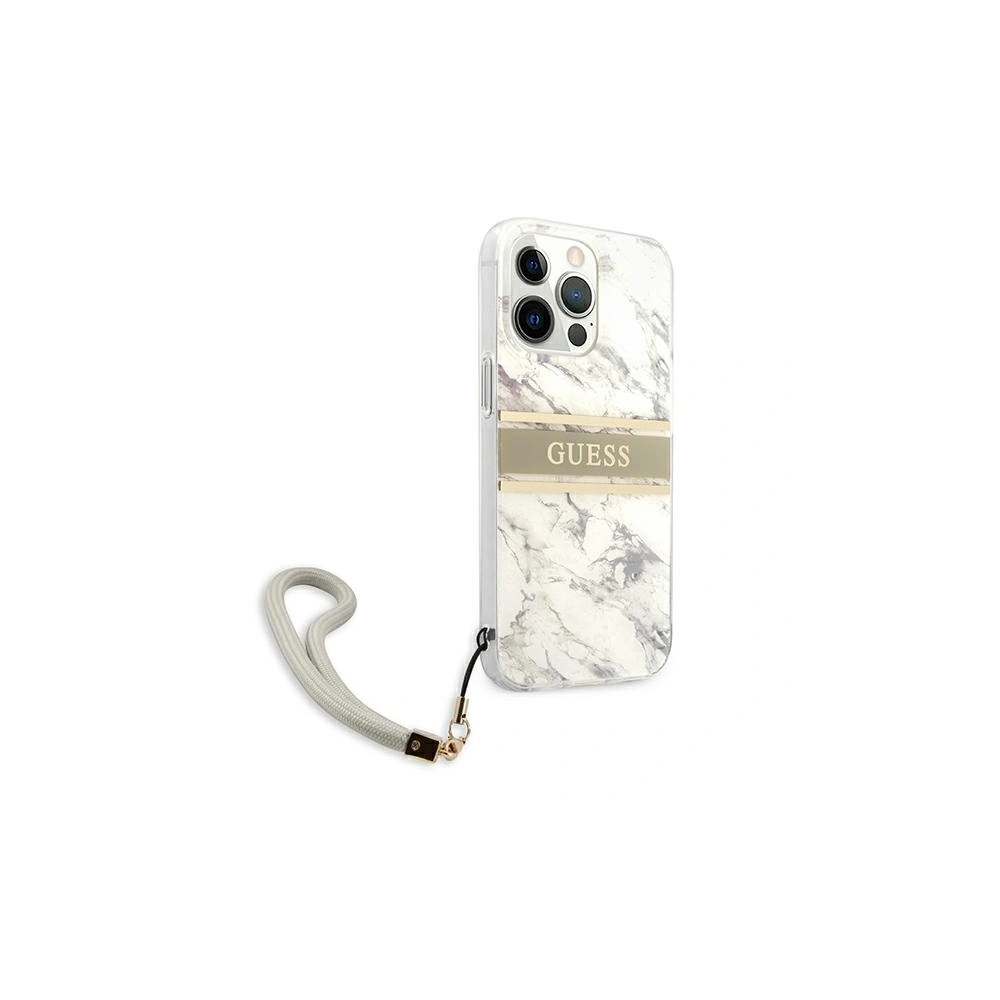 Hurtownia GSM - Etui Guess GUHCP13XKMABGR Apple iPhone 13 Pro Max szary/grey hardcase Marble Strap Collection - GUE1343GRY - {ean13} - Hurt
