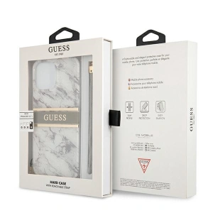 Etui Guess GUHCP13XKMABGR Apple iPhone 13 Pro Max szary/grey hardcase Marble Strap Collection