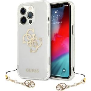 Etui Guess GUHCP13XKS4GGO Apple iPhone 13 Pro Max Transparent hardcase 4G Gold Charms Collection