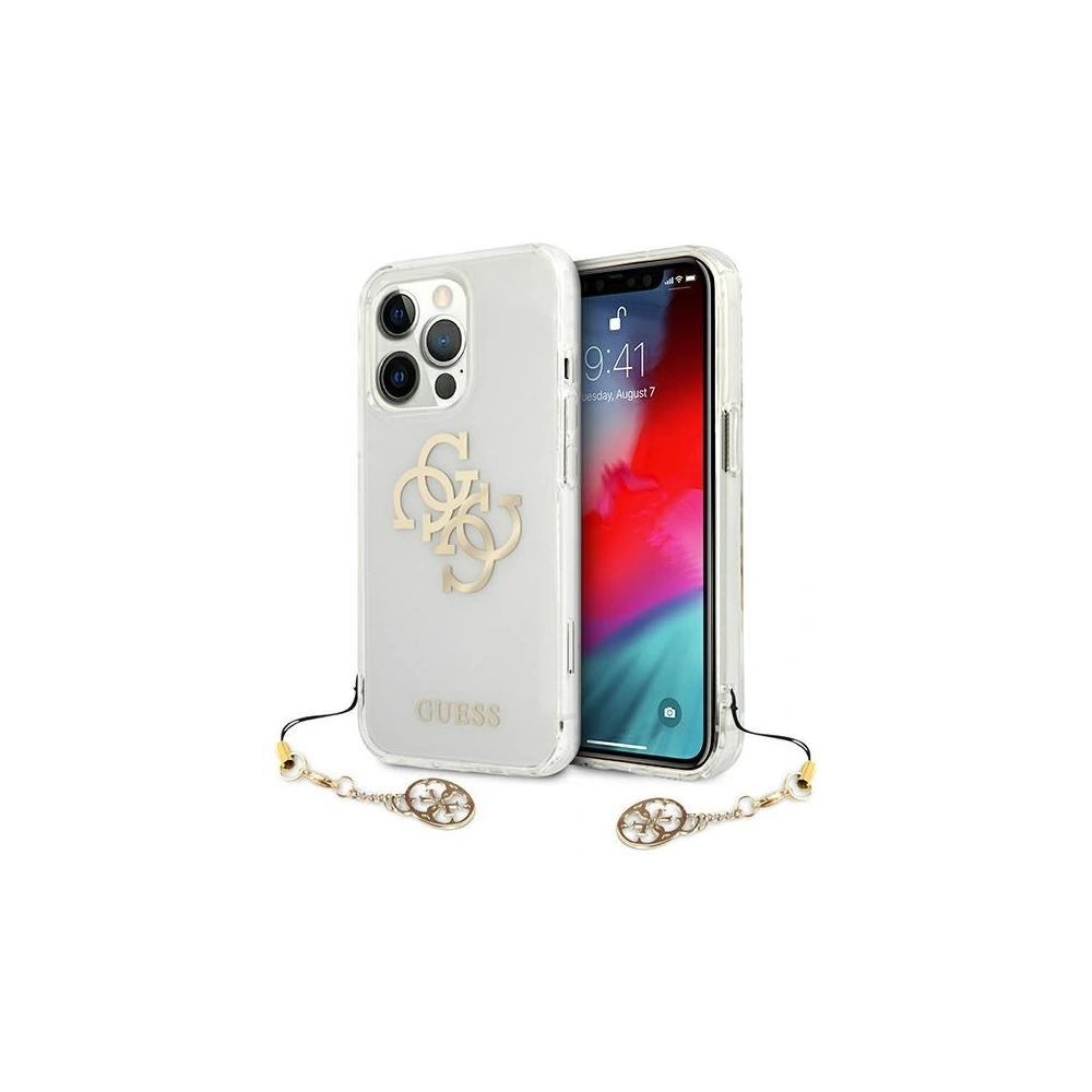 Hurtownia GSM - Etui Guess GUHCP13XKS4GGO Apple iPhone 13 Pro Max Transparent hardcase 4G Gold Charms Collection - GUE1344CL - {ean13} - Hurt
